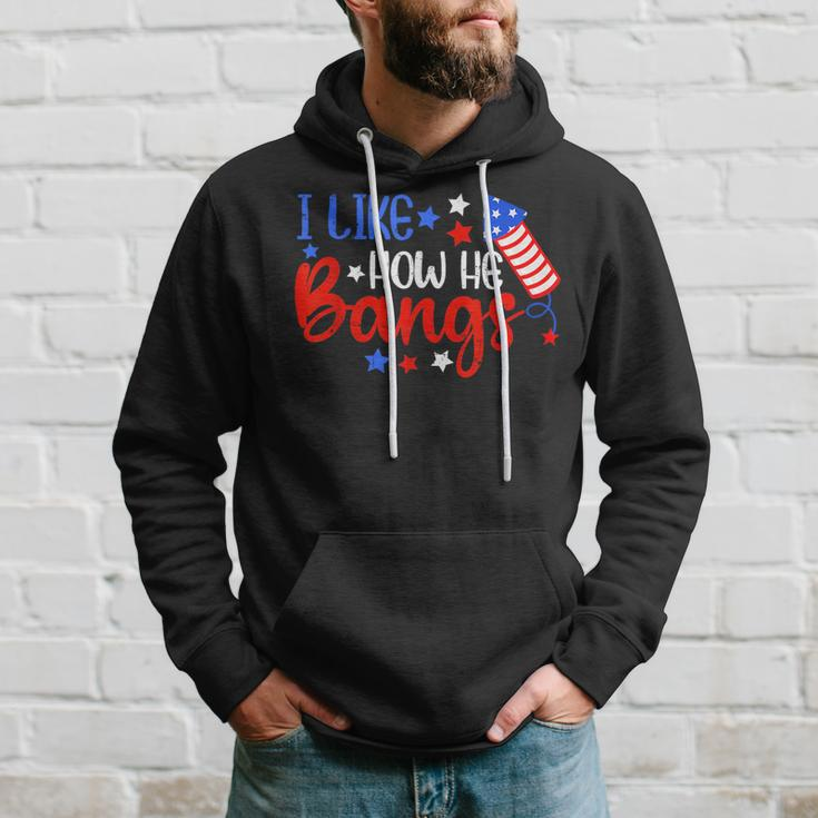 I Like How He Bang Funny 4Th Of July Matching Couple Hoodie Gifts for Him