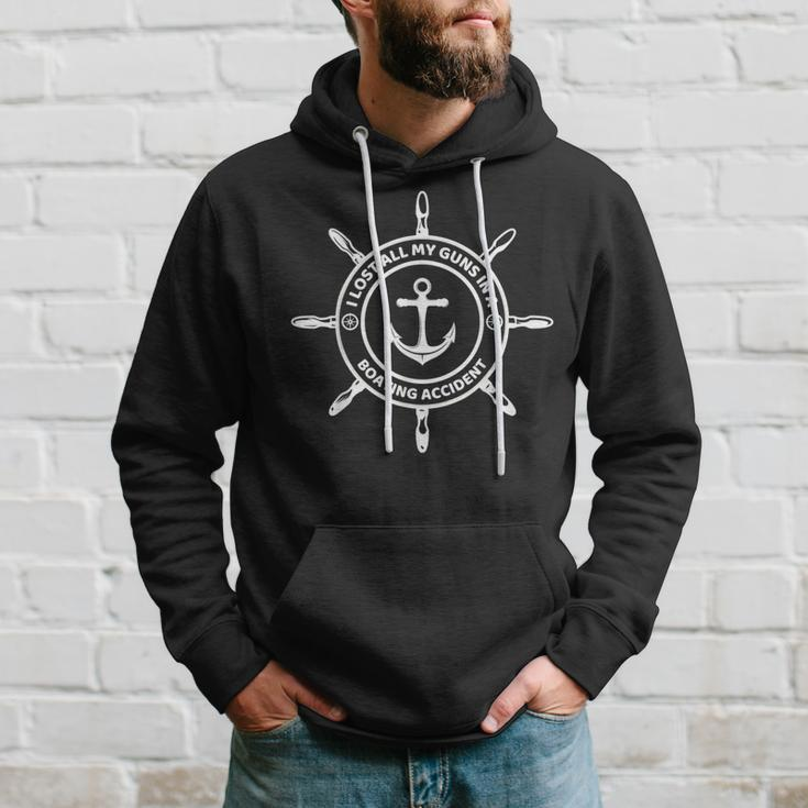 I Lost All My Guns In Boating Accident Funny Boating Funny Gifts Hoodie Gifts for Him