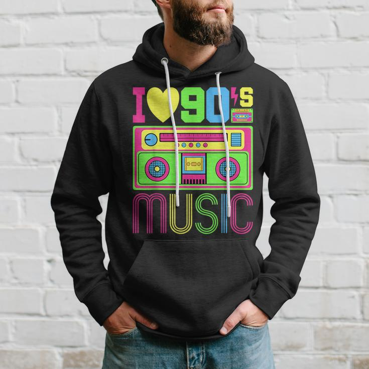 I Love 90S Music 1990S Style Hip Hop Outfit Vintage Nineties 90S Vintage Designs Funny Gifts Hoodie Gifts for Him