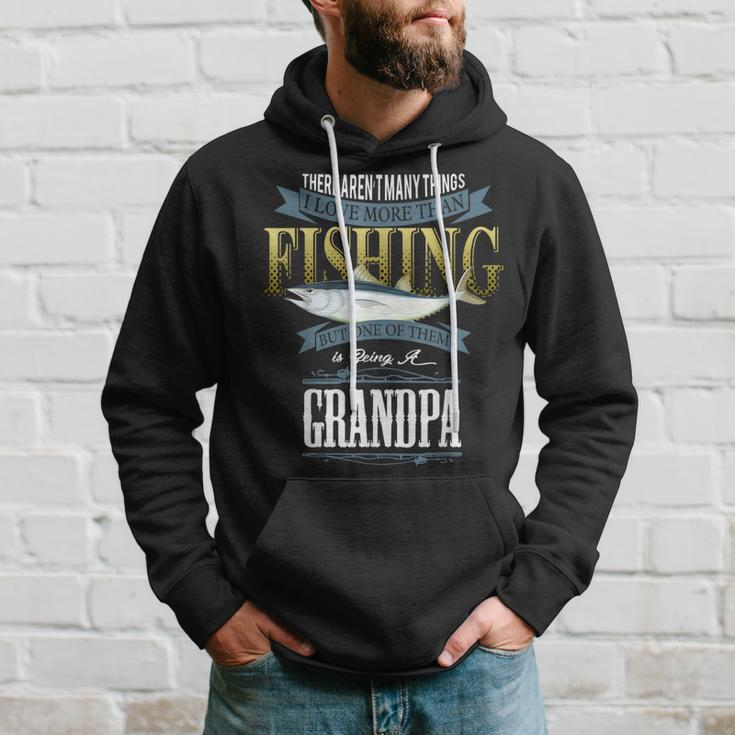 I Love More Than Fishing Being A Grandpa Fishing  Hoodie Gifts for Him
