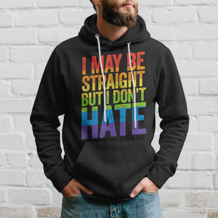 I May Be Straight But I Dont Hate Lgbt Ally March Hoodie Gifts for Him