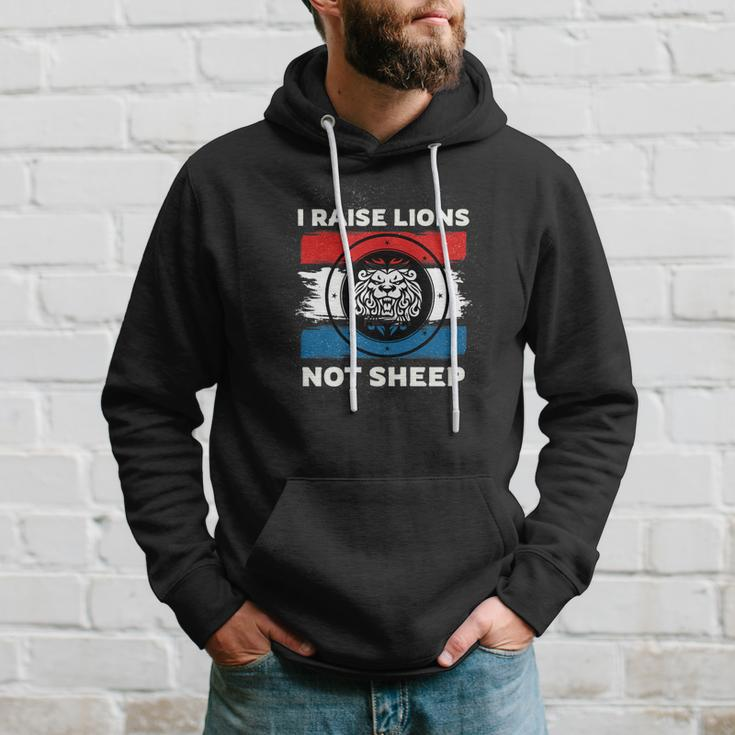 I Raise Lions Not Sheep Powerful Patriotic Parent Hoodie Gifts for Him