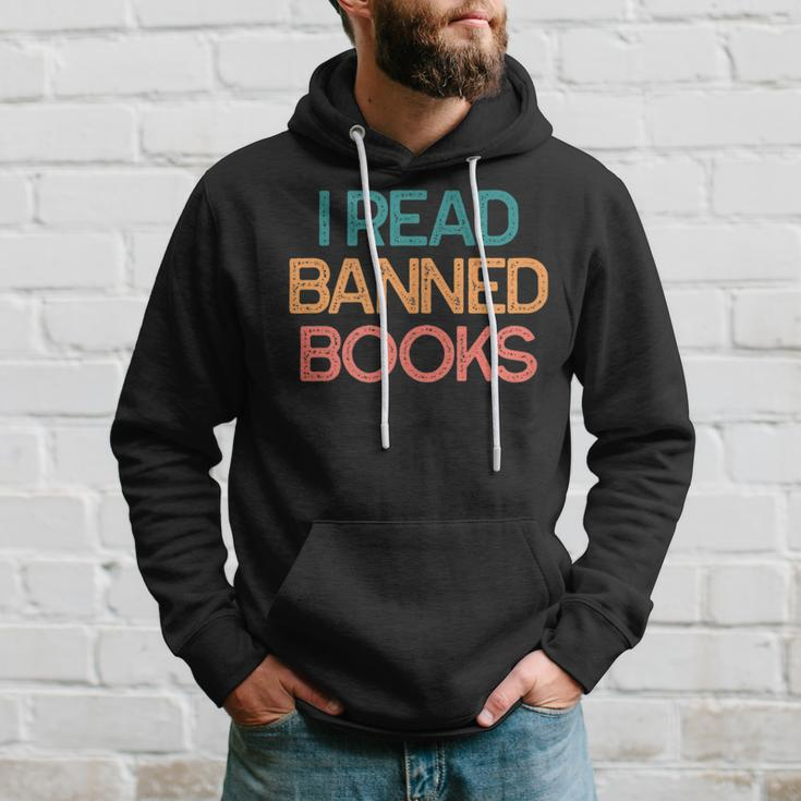 I Read Banned Books Funny Bookworm Gift Hoodie Gifts for Him