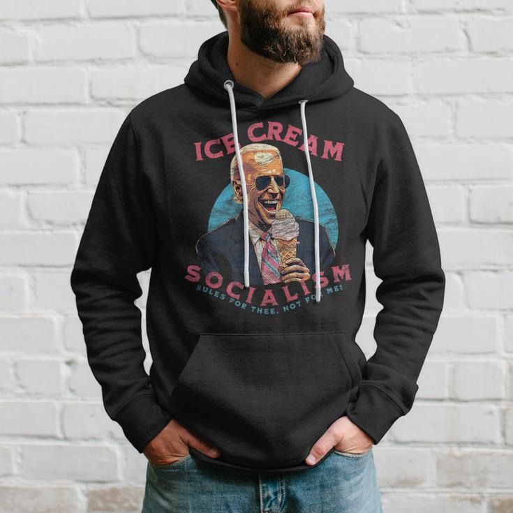 Ice Cream Socialism Rules For Thee Not For Me Joe Biden Socialism Funny Gifts Hoodie Gifts for Him
