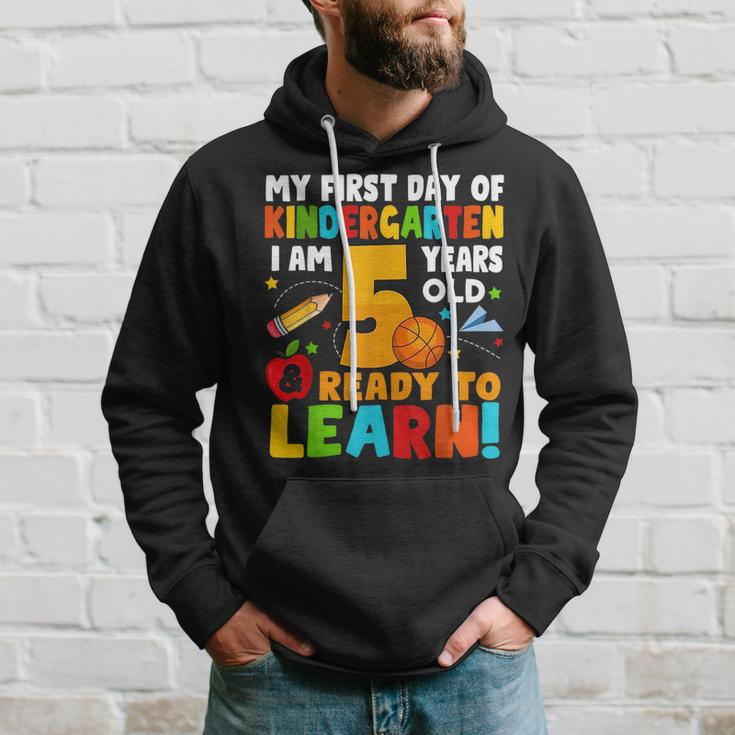 Im 5 Ready To Learn My First Day Of School Kindergarten Kid Hoodie Gifts for Him