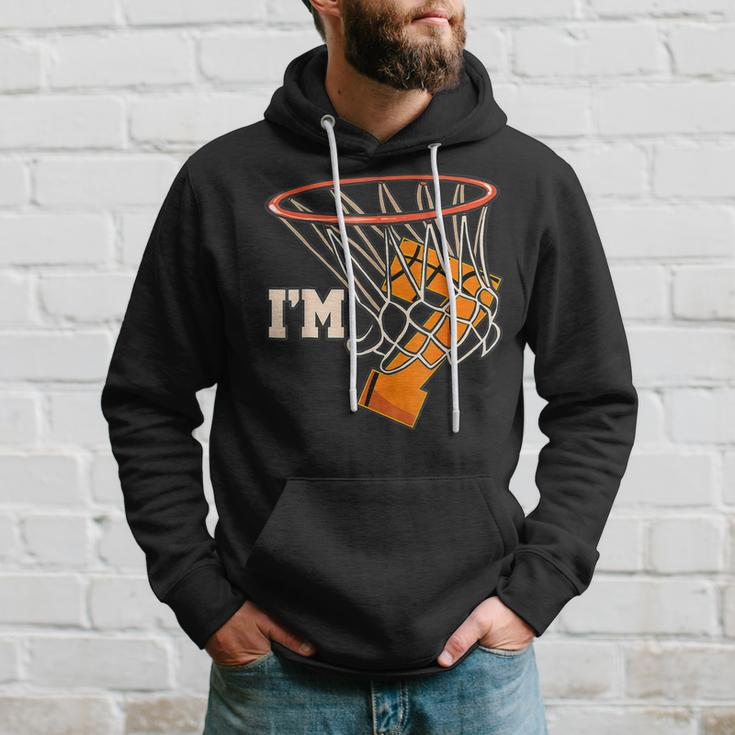 Im 7 Basketball Theme Birthday Party Celebration 7Th Hoodie Gifts for Him