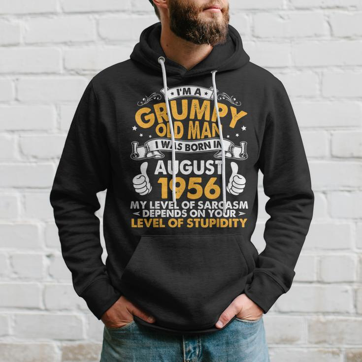 Im A Grumpy Old Man I Was Born In August 1956 Birthday 64 Hoodie Gifts for Him