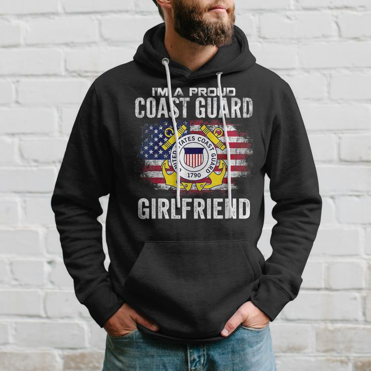 Im A Proud Coast Guard Girlfriend With American Flag Gift Hoodie Gifts for Him