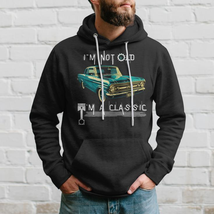 I'm Not Old I'm Classic Dad Retro Colour Vintage Muscle Car Hoodie Gifts for Him