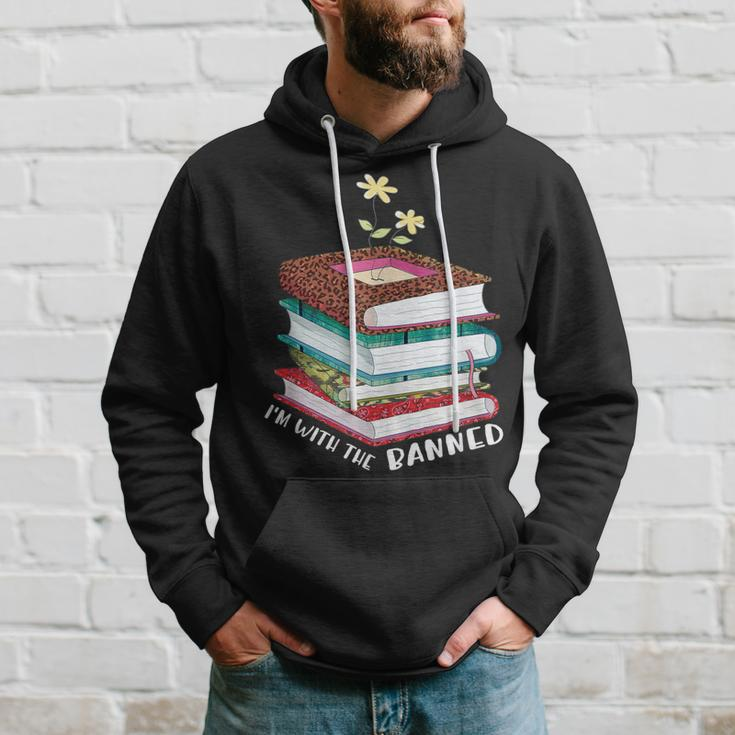 Im With The Banned Books I Read Banned Reader Books Lovers Hoodie Gifts for Him