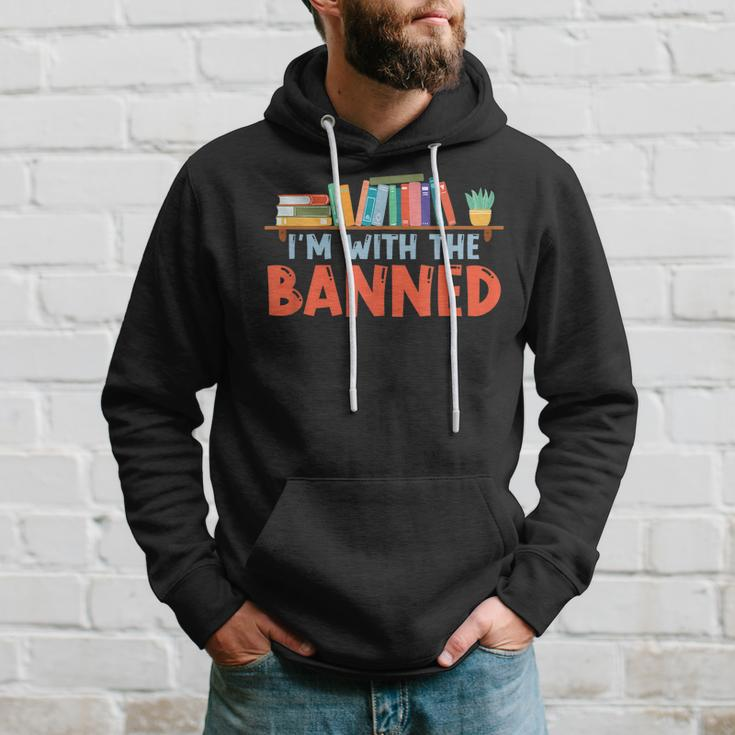 Im With The Banned For Book Lovers Hoodie Gifts for Him