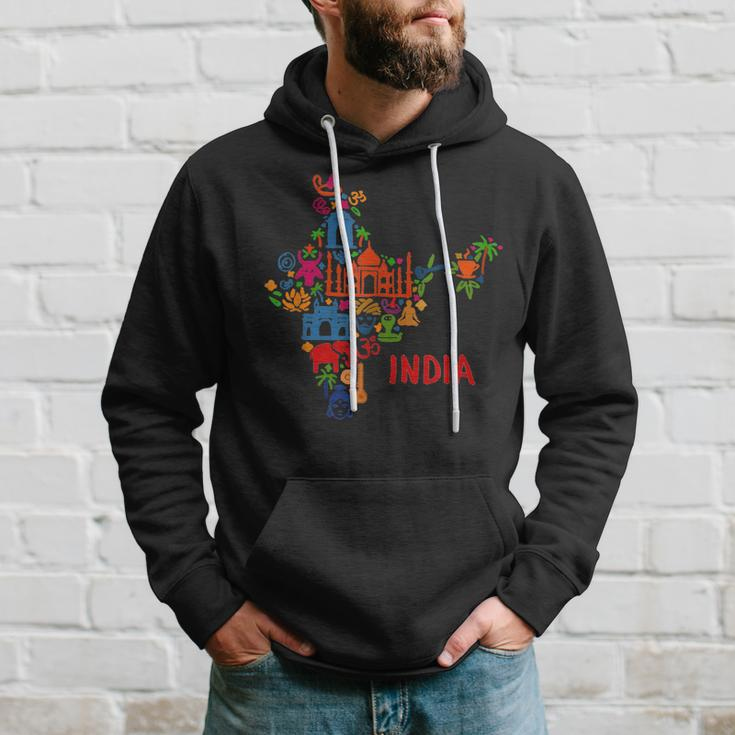 India Elephant Map Silhouette Taj Mahal Gift For Women Hoodie Gifts for Him
