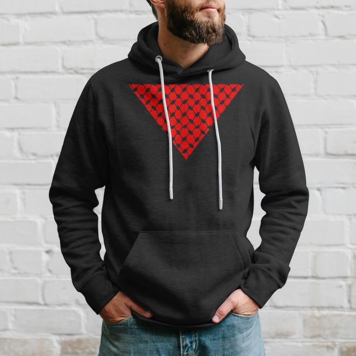 Inverted Red Triangle With Patterns Hoodie Gifts for Him