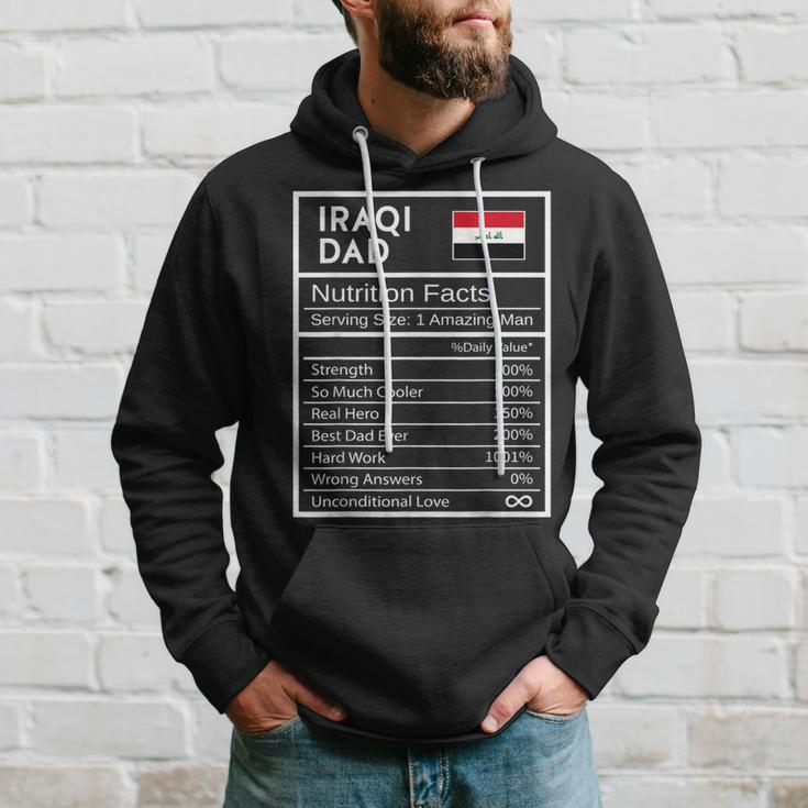 Iraqi Dad Nutrition Facts National Pride Gift For Dad Hoodie Gifts for Him