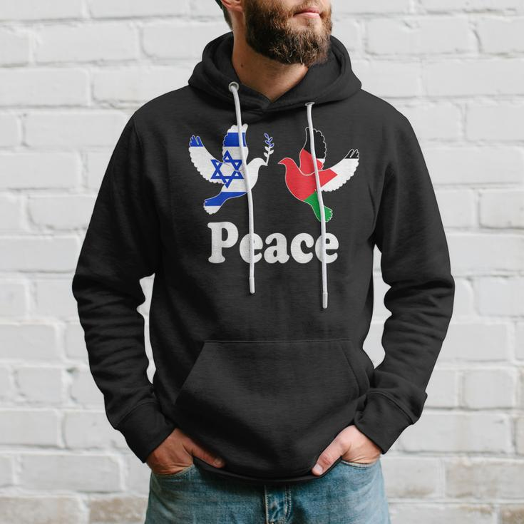 Israel Palestine Peace Friendship Pigeons Hoodie Gifts for Him
