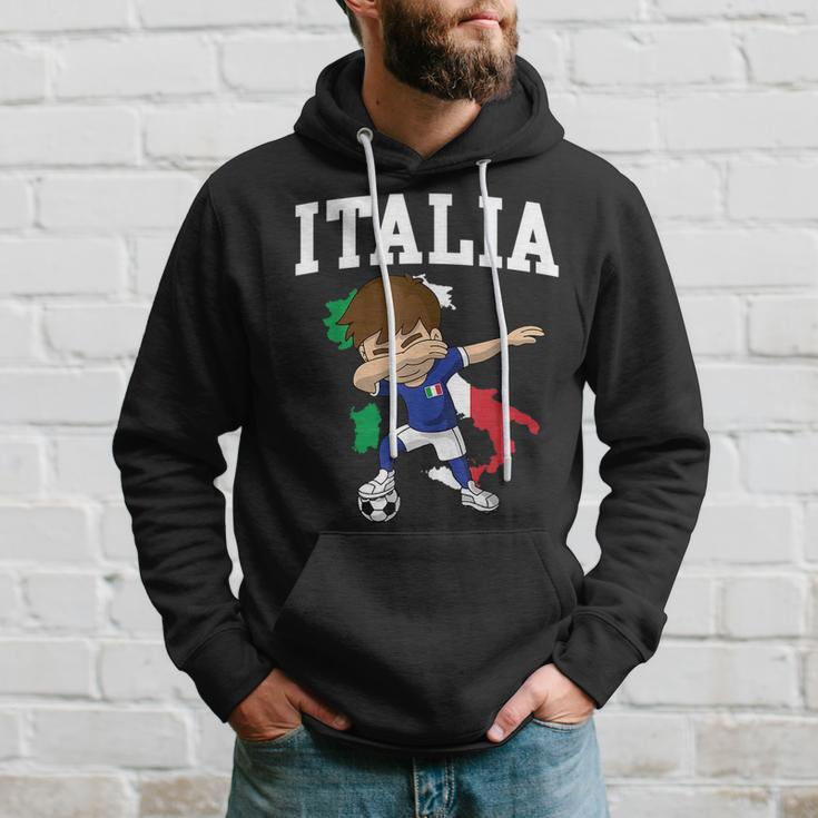 Italia Soccer Boy Italian Italy Flag Map Sports Team Coach Hoodie Gifts for Him