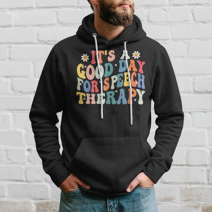 Its A Good Day For Speech Therapy Speech Pathologist Slp Hoodie Gifts for Him