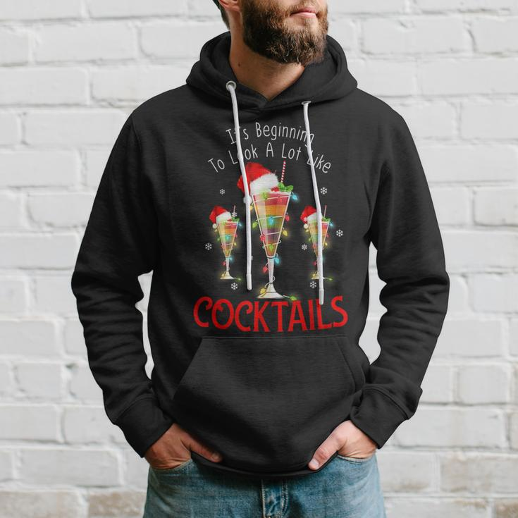 It's Beginning To Look A Lot Like Cocktails Christmas Hoodie Gifts for Him