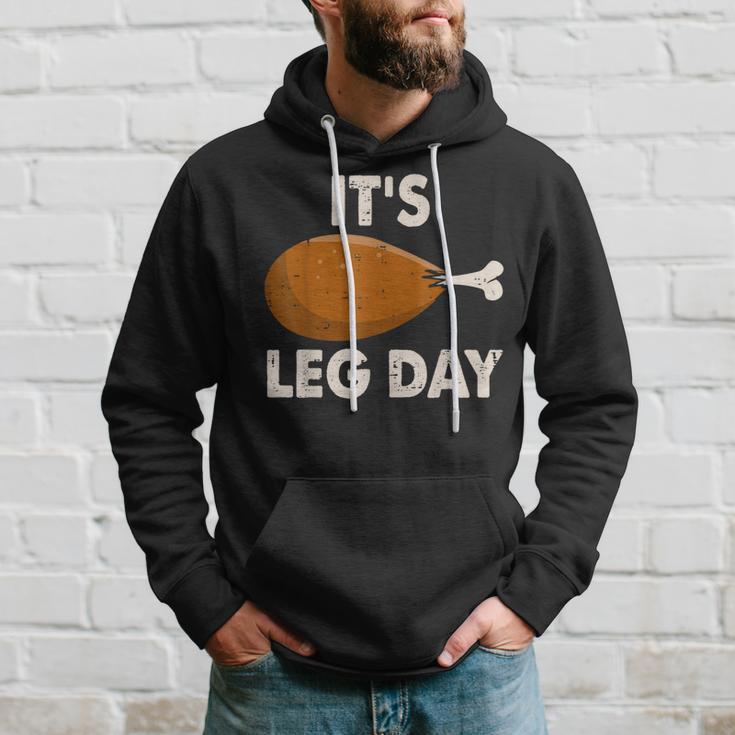 It's Leg Day Workout Turkey Thanksgiving Hoodie Gifts for Him