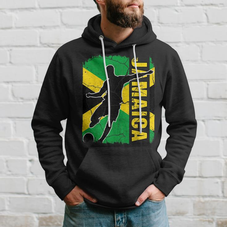 Jamaican Soccer Team Jamaica Flag Jersey Football Fans Hoodie Gifts for Him