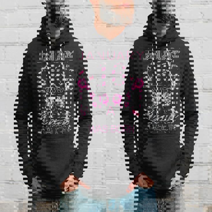 On January 16Th A Queen Was Born Aquarius Capricorn Birthday Hoodie Gifts for Him