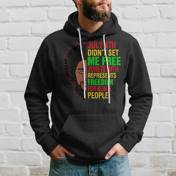 July 4Th Dont Set Me Free Junenth Freedom Proud Black Men Hoodie Gifts for Him