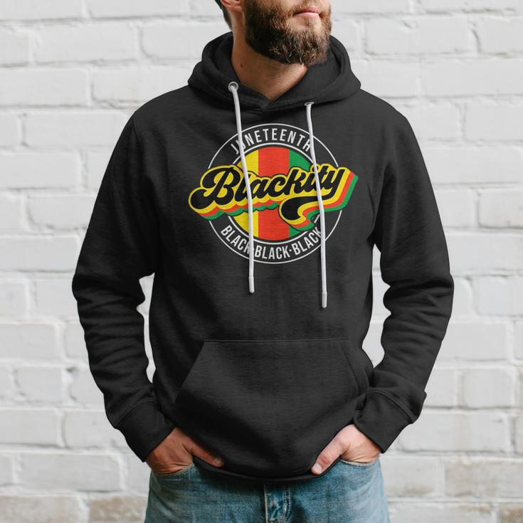 Junenth Blackity Black Freedom African American Vintage Hoodie Gifts for Him