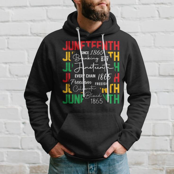 Junenth Celebrate Black Freedom Breaking Every Chain 1865 Hoodie Gifts for Him