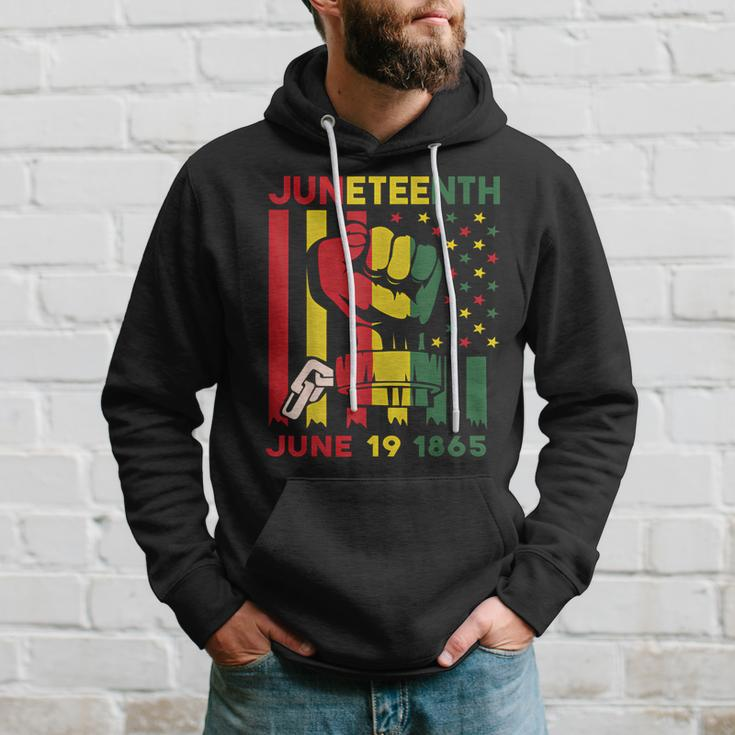 Junenth Celebrating Black Freedom 1865 African American Hoodie Gifts for Him