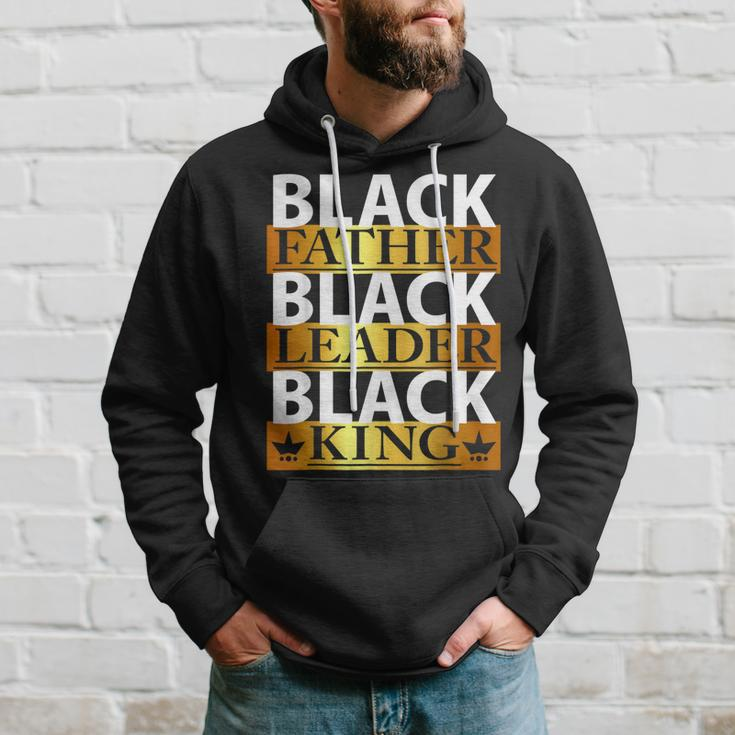 Junenth Fathers Day Black Father Black King American Hoodie Gifts for Him