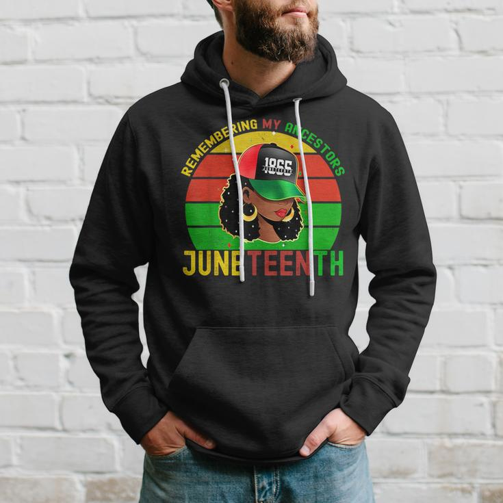 Junenth Remembering My Ancestors Black Freedom Hoodie Gifts for Him