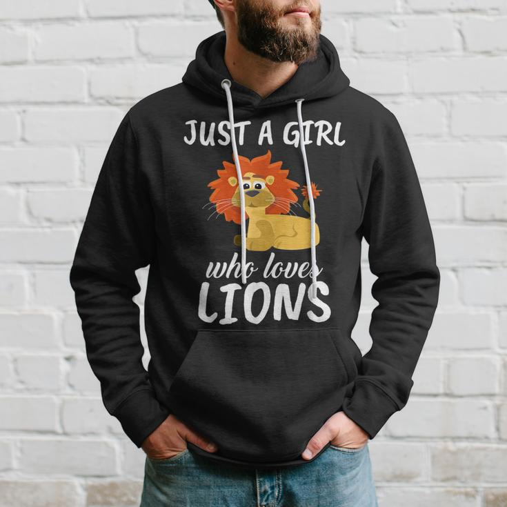 Just A Girl Who Loves Lions Clothes Outfit Gift Lion Hoodie Gifts for Him