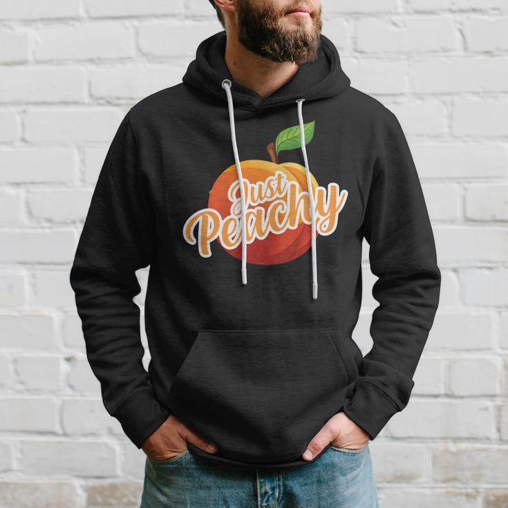 Just Peachy Summer Positive Motivational Inspirational Quote Hoodie Gifts for Him