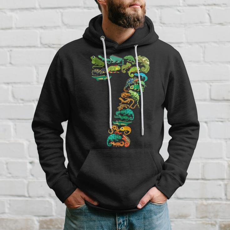 Kids 7Th Birthday Reptiles Lizards Themed 7 Year Old Boys Hoodie Gifts for Him