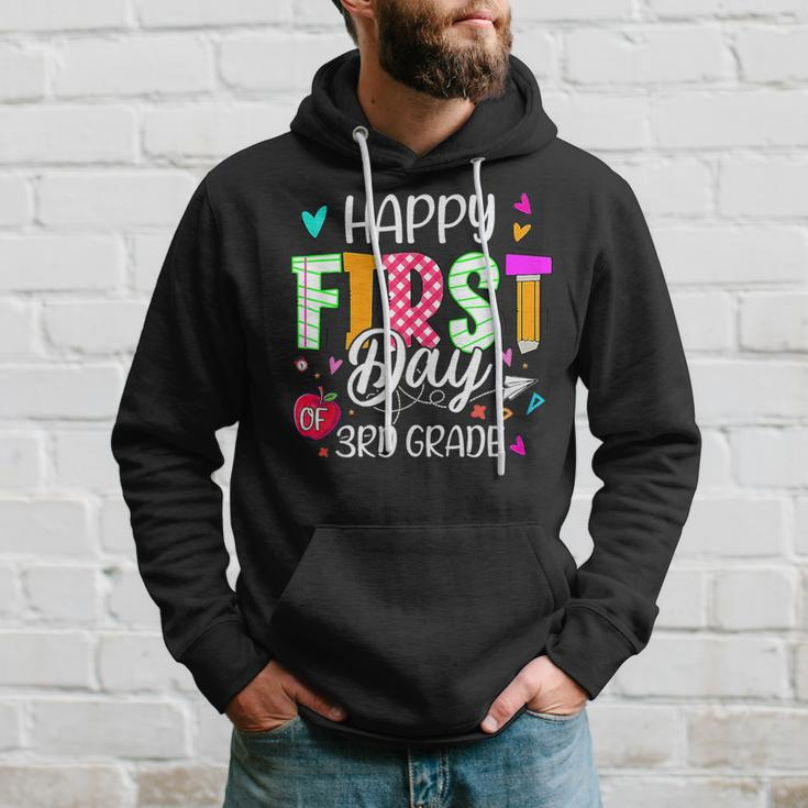 Kids Happy First Day Of 3Rd Grade Welcome Back To School Hoodie Gifts for Him