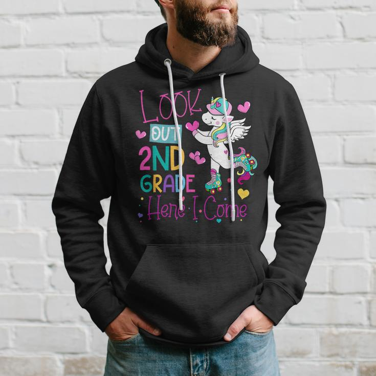 Kids Look Out 2Nd Grade Grade Here I Come Unicorn Hoodie Gifts for Him