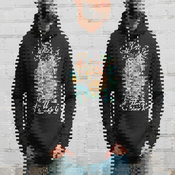 Kitten Lover Smitten By Kittens Cat Lover Cute Kitten Hoodie Gifts for Him