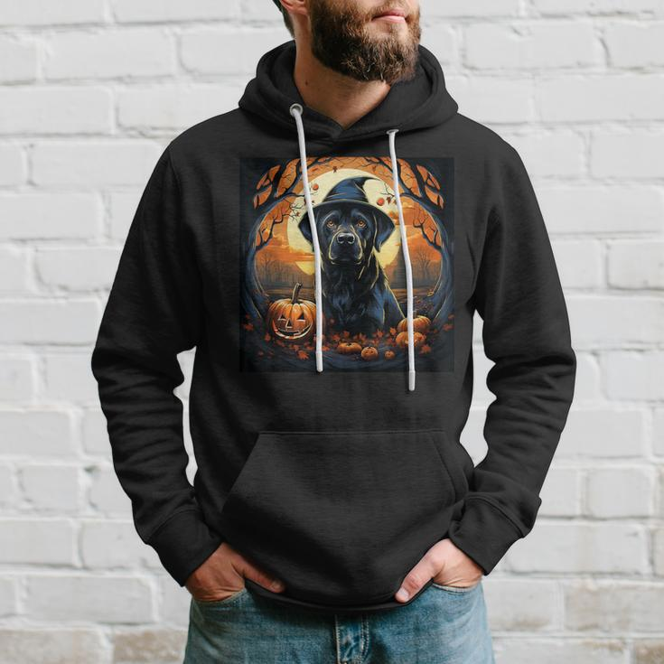 Labrador Witch With Pumpkin Halloween Costume Lab Lover Hoodie Gifts for Him