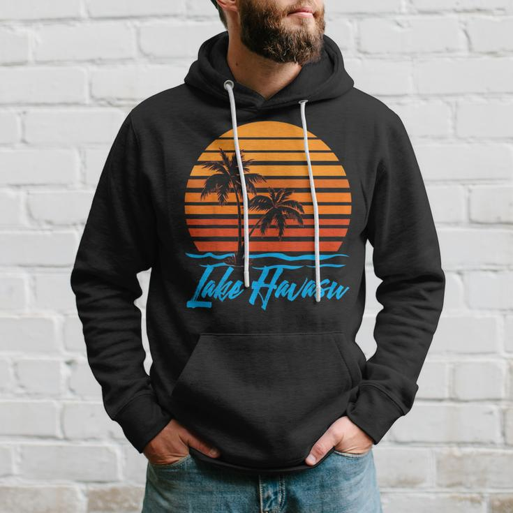 Lake Havasu Sunset Palm Trees Beach Vacation Tourist Gifts Vacation Funny Gifts Hoodie Gifts for Him