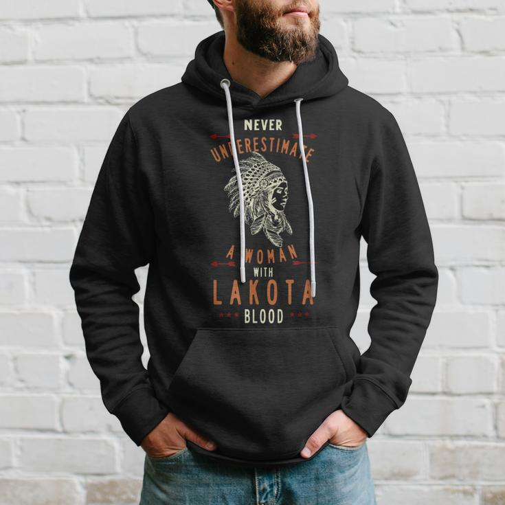 Lakota Native American Indian Woman Never Underestimate Native American Funny Gifts Hoodie Gifts for Him