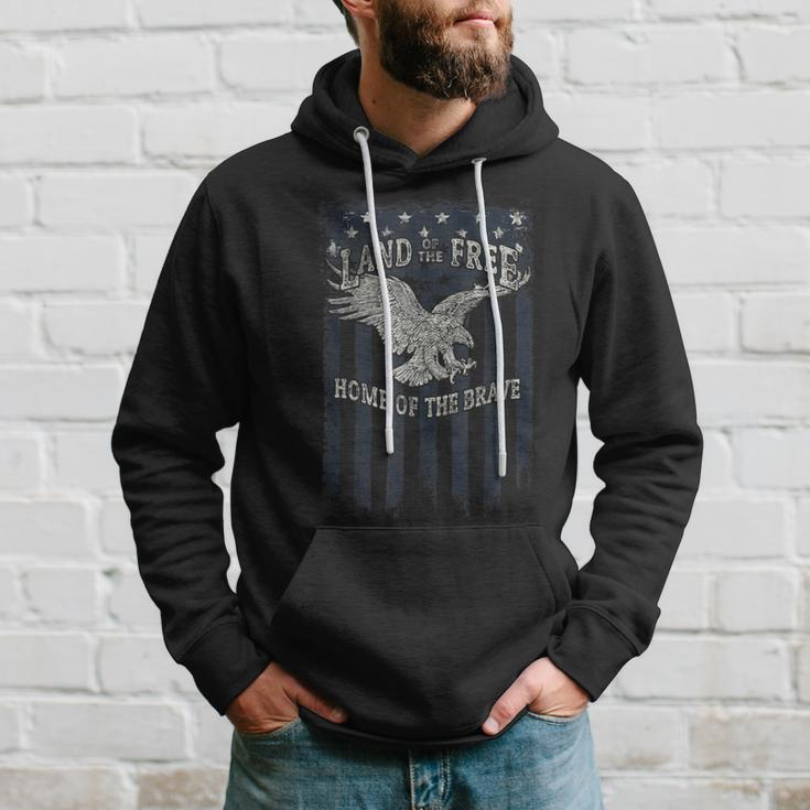Land Of The Free Home Of The Brave Eagle Vertical Flag Hoodie Gifts for Him