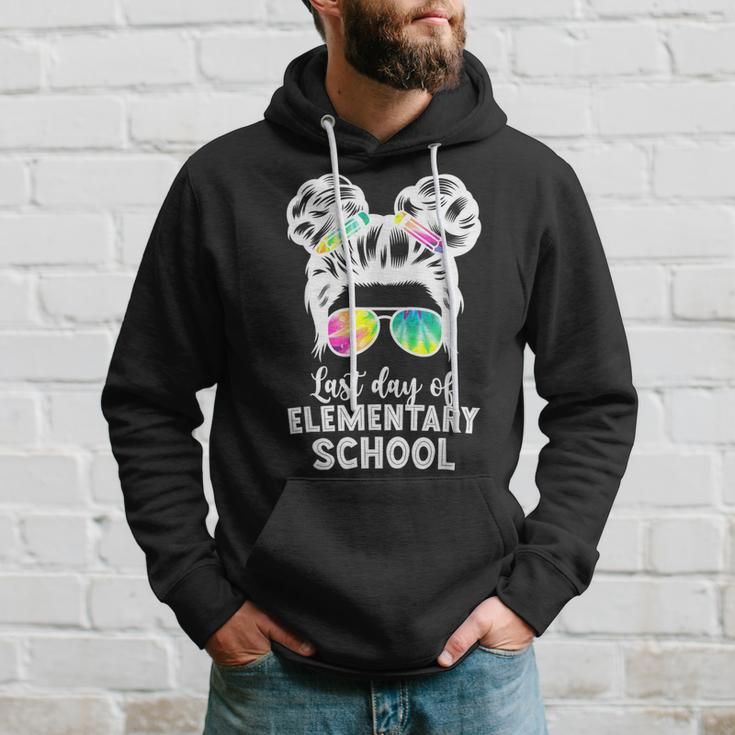 Last Day Of Elementary School Graduation Messy Buns Hoodie Gifts for Him