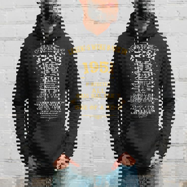 Legends Were Born In June 1951 71 Years Old 71St Birthday Hoodie Gifts for Him