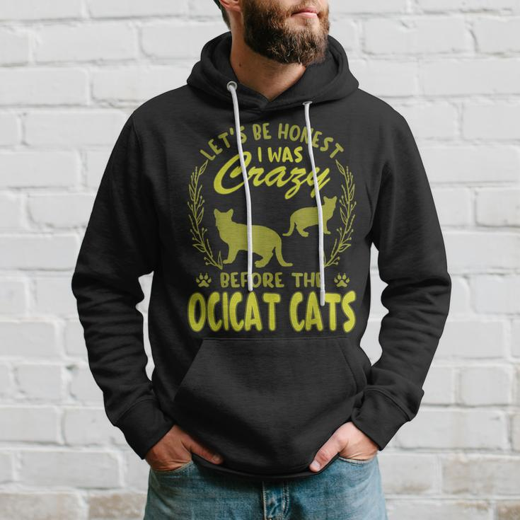 Lets Be Honest I Was Crazy Before Ocicat Cats Hoodie Gifts for Him