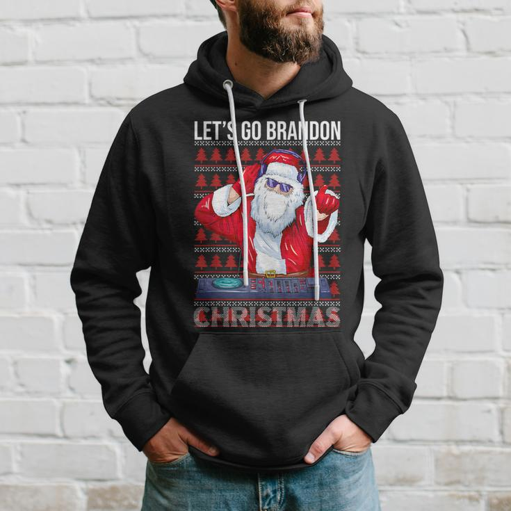 Let's Go Brandon Meme Ugly Christmas Dj Sweater Hoodie Gifts for Him