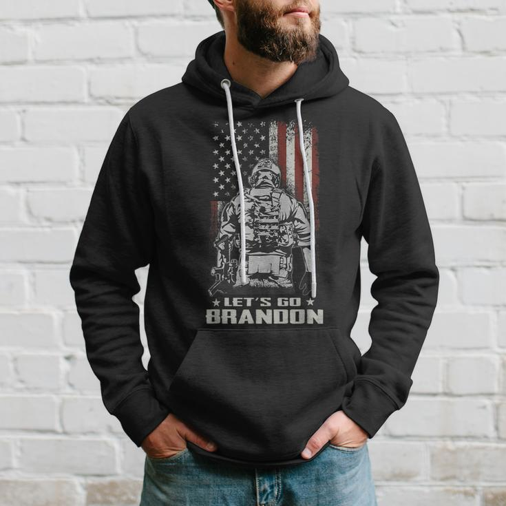 Lets Go Brandon Veteran Us Army Battle Flag Funny Gift Idea Hoodie Gifts for Him