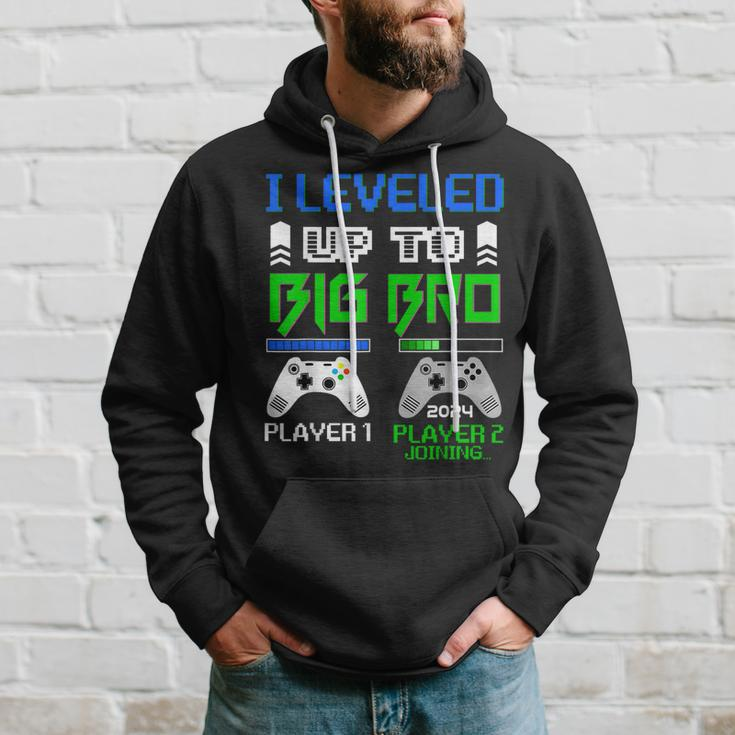 Leveled Up To Big Brother 2024 Cute Im Going To Be A Big Bro Funny Gifts For Brothers Hoodie Gifts for Him