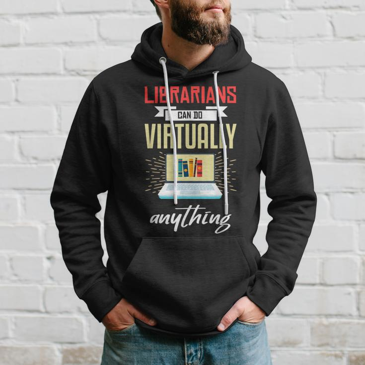 Librarian Funny Virtual Librarian Humor Library Gift  Hoodie Gifts for Him