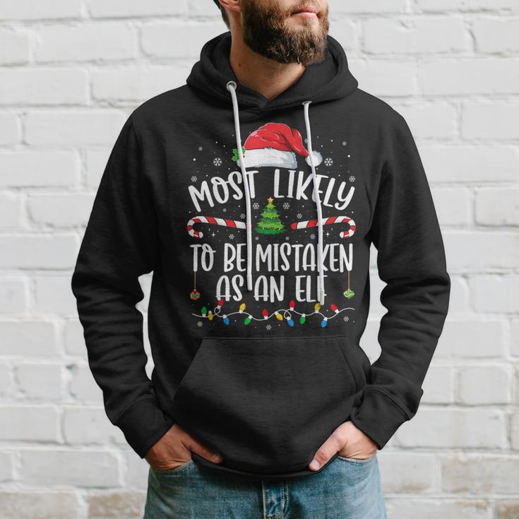Most Likely To Be Mistaken As An Elf Family Christmas Hoodie Gifts for Him