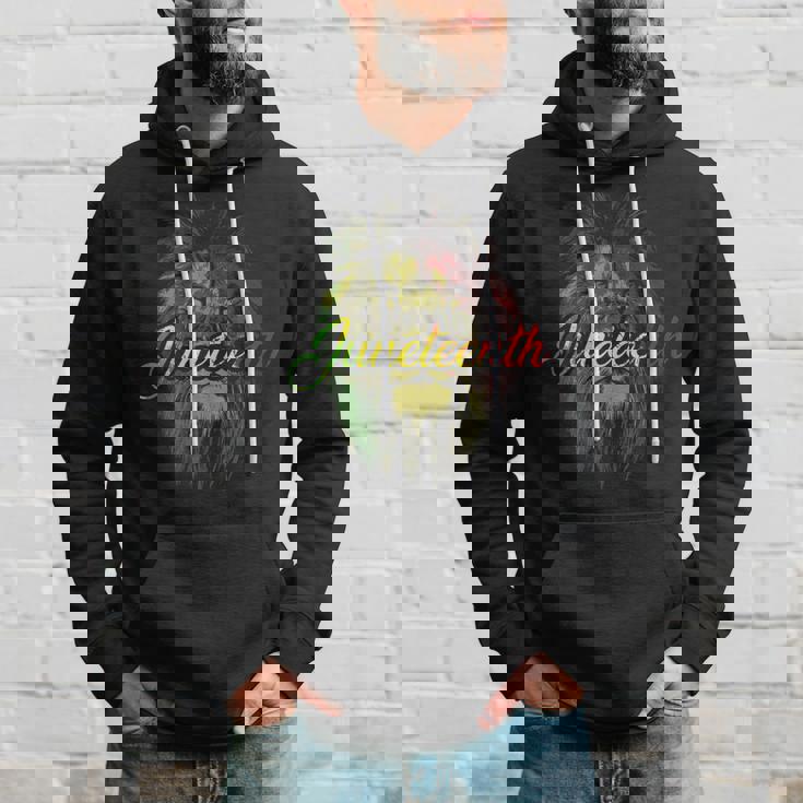 Lion Junenth Cool Black History African Flag Junenth Hoodie Gifts for Him